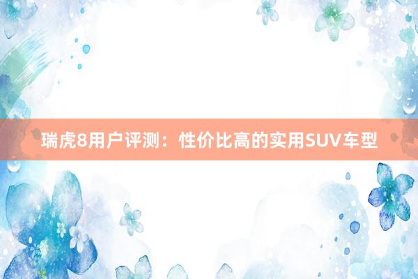 瑞虎8用户评测：性价比高的实用SUV车型